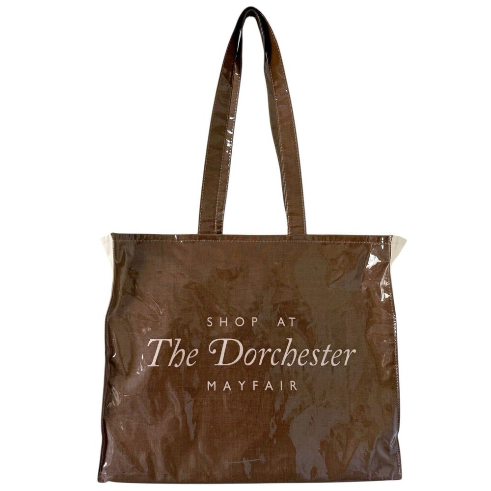 Vintage The Dorchester Hotel Mayfair London Shiny Tote Shopping Bag Reusable